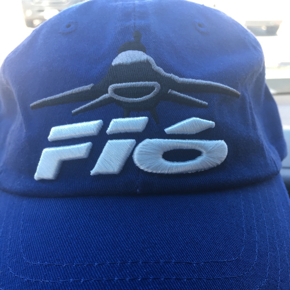 F16 blue and white cap
